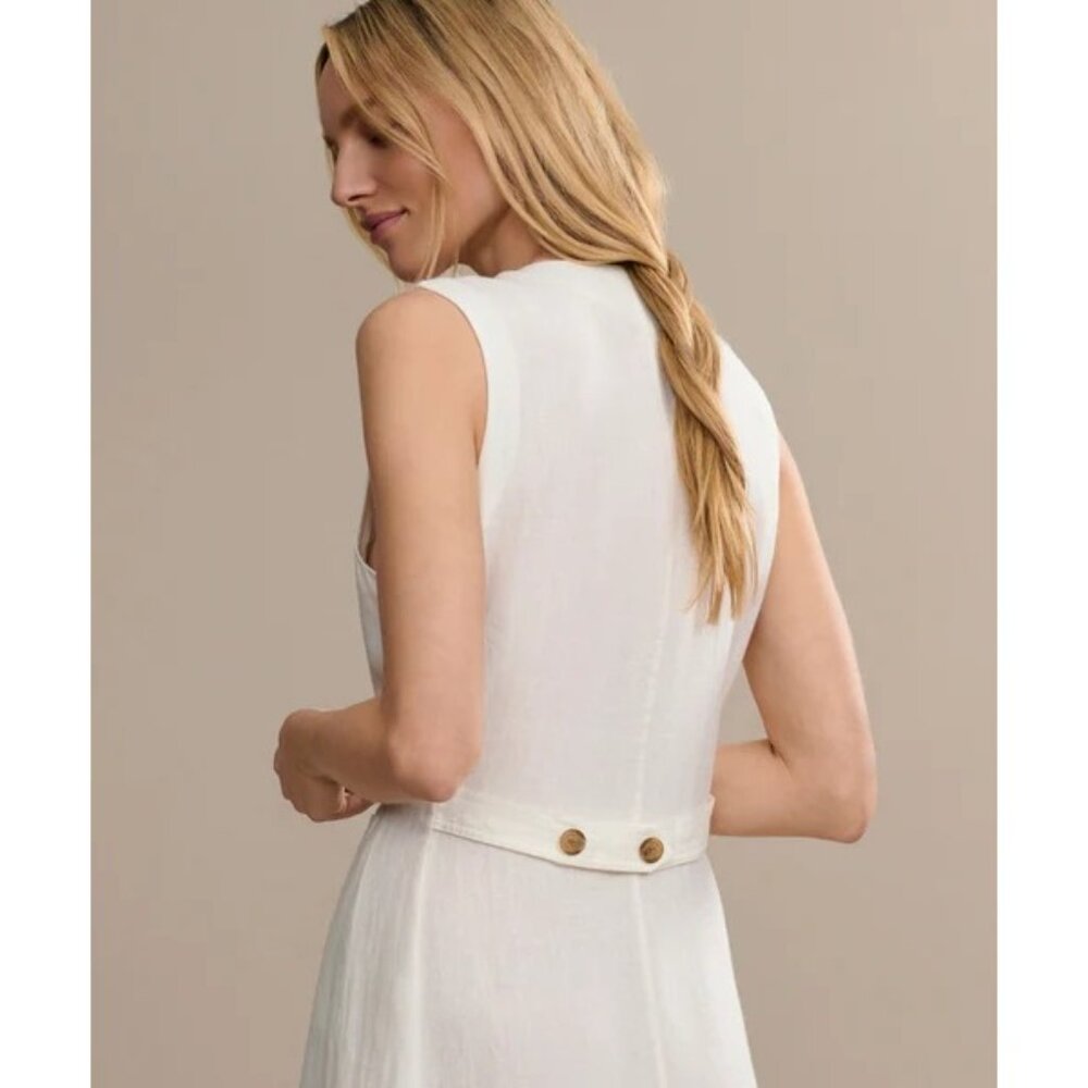 JENNI KAYNE Linen Callan Dress Ivory Size XS NWT $375 - Picture 4 of 6